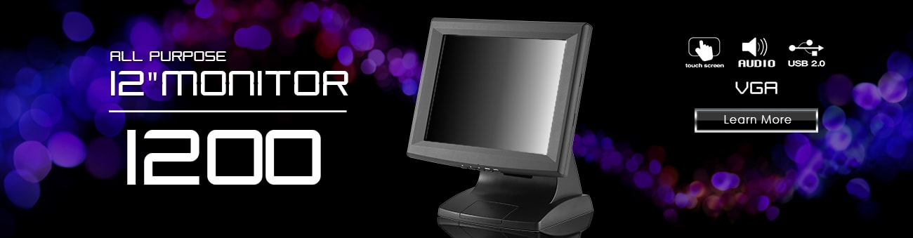 12 inch monitor, 12 inch touchscreen, small monitor, small touchscreen https://www.xenarc.com ruggedized solutions manufacturer for all industries  HDMI, VGA, DVI, SDI Video Inputs